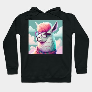 Vapor Wave Llama Hoodie